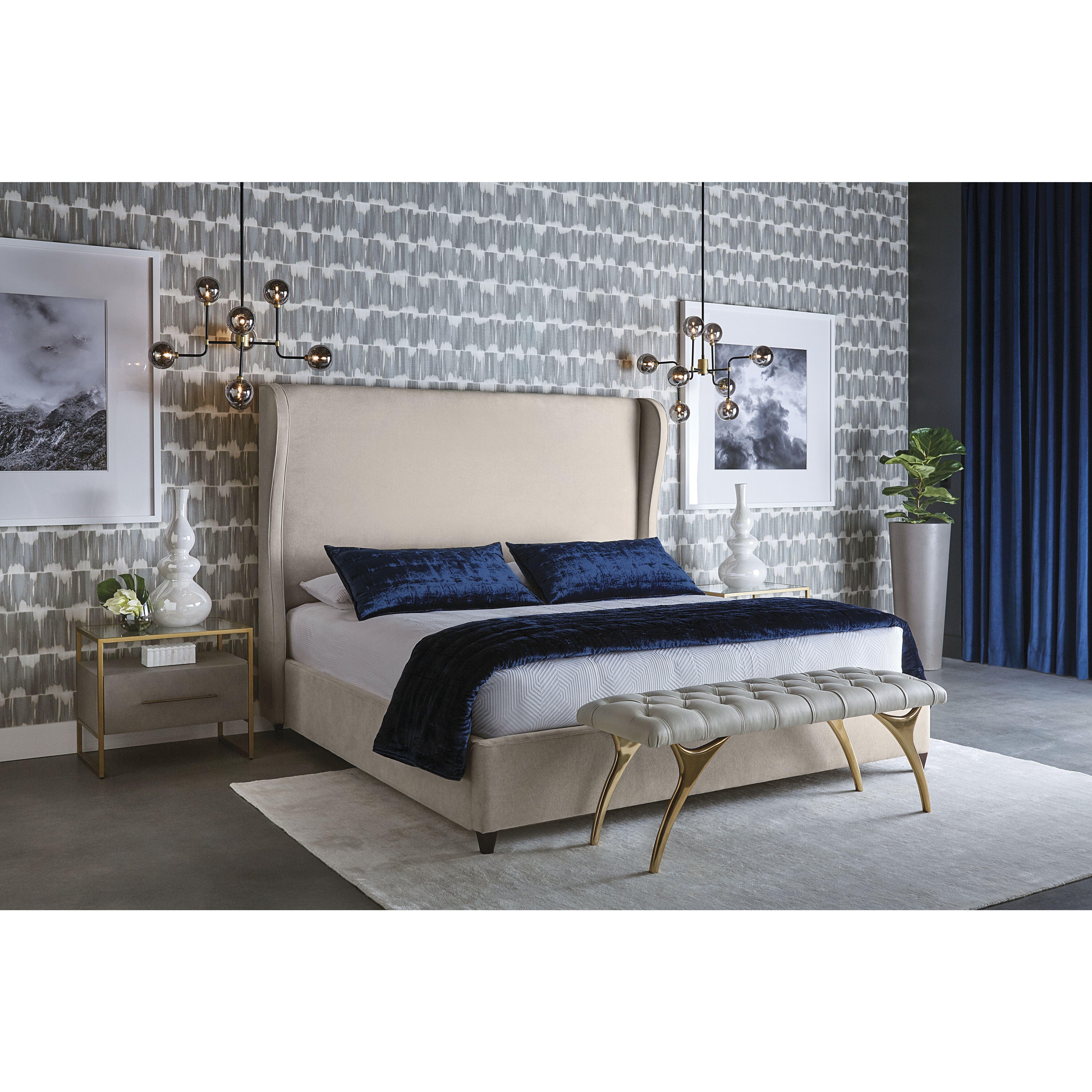 Venice 25.25 X 22.5 inch Grey Shagreen Night Stand